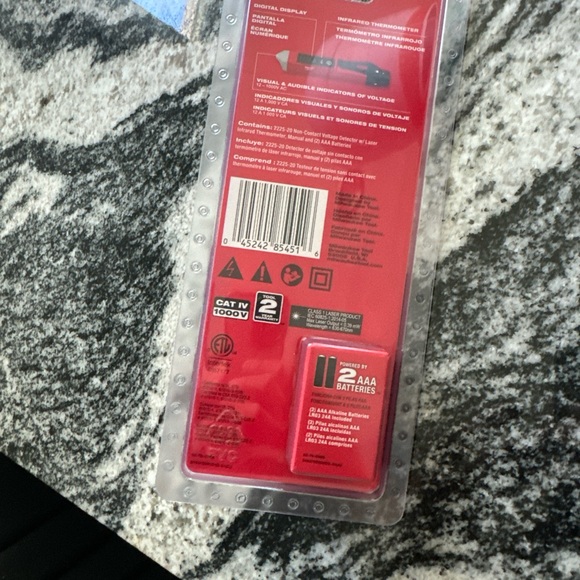 Milwaukee 2225-20 Non-Contact Voltage Detector w/ Laser Infrared Thermometer - Picture 6 of 6